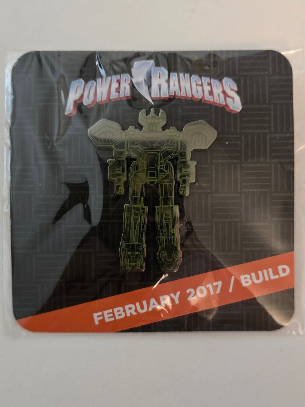 Power Rangers Megazord Blueprint Enamel Pin February 2017 "Build" Loot Crate DX